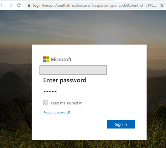 enter password